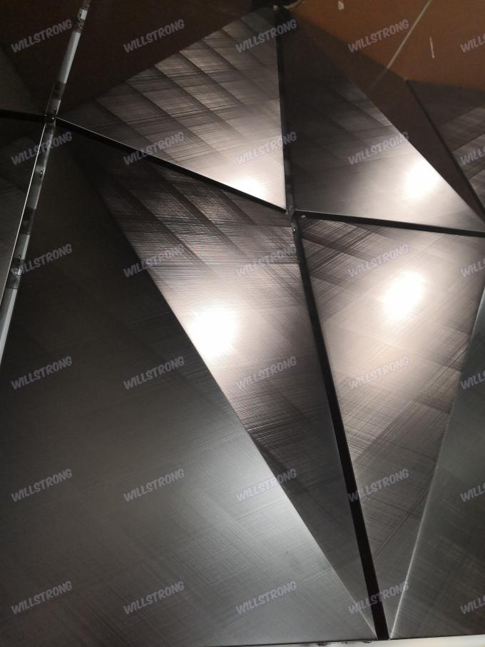 el panel compuesto de aluminio del negro del diseño 3D con 0,4/0.5m m gruesos ignifuga