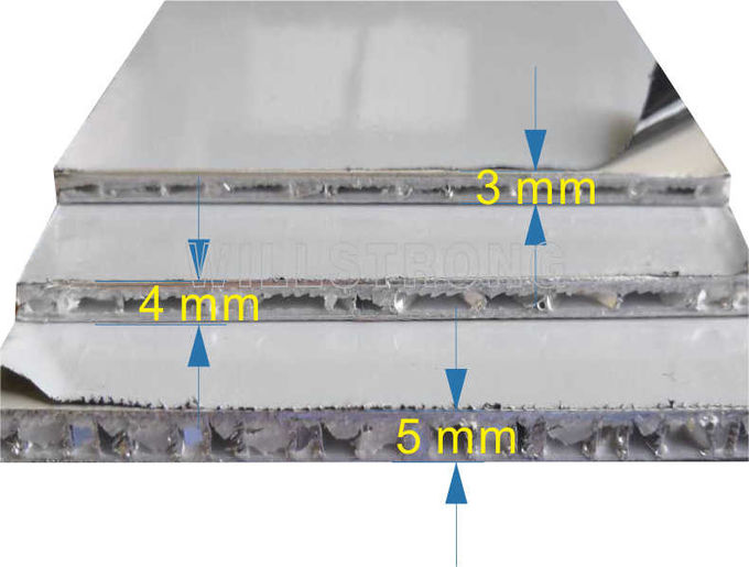 el panal de aluminio grueso de 3m m AHP artesona el revestimiento clasificado fuego de la pared A2